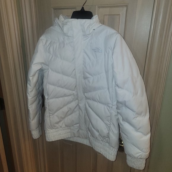 The North Face Jackets & Blazers - Misses Sz M North Face Down Winter Jacket With Hood White Gray